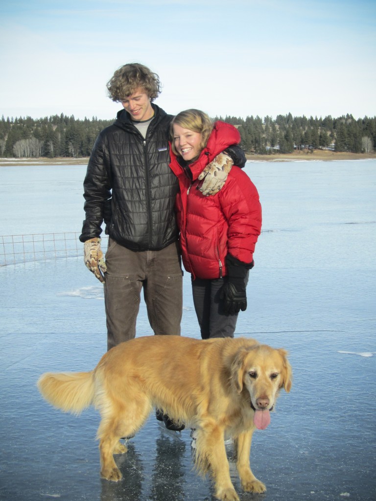 Robyn, Jimmer and I ice skating in Eastern Oregon around her 26th birthday. 