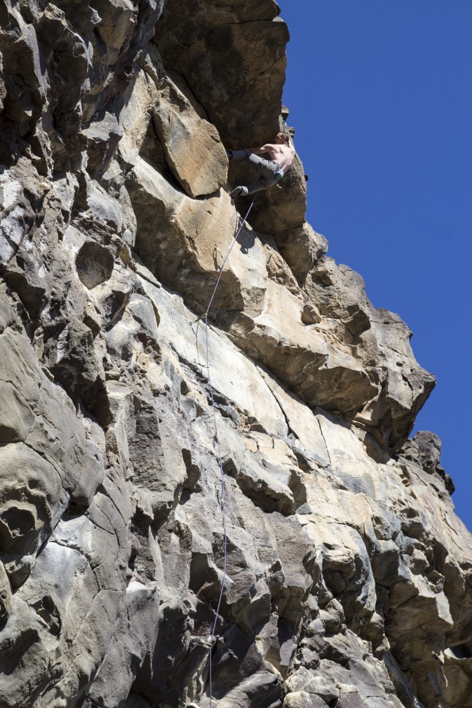 We got there just in time to see Leroy CRUSH Burlygirl (5.12c/d).