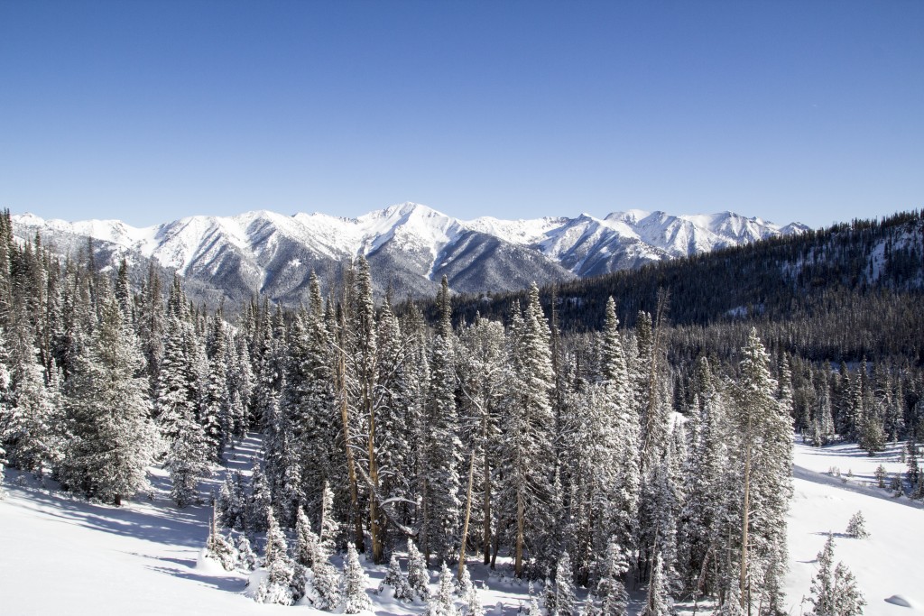 Boulder Mountains from Galena Pass.