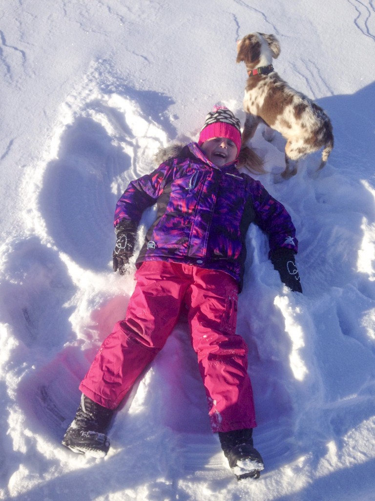 Addi making a killer snow angel!! 