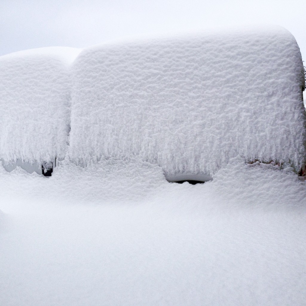 So it snowed a lot in December. There is a F250 under there.