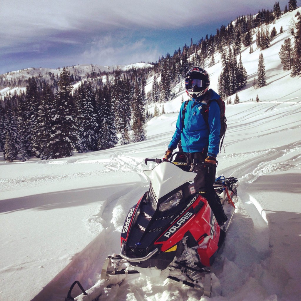 One Ethan's goals for the season is to get comfortable on a snowmachine. This was his first day out in the Sawtooth's! 