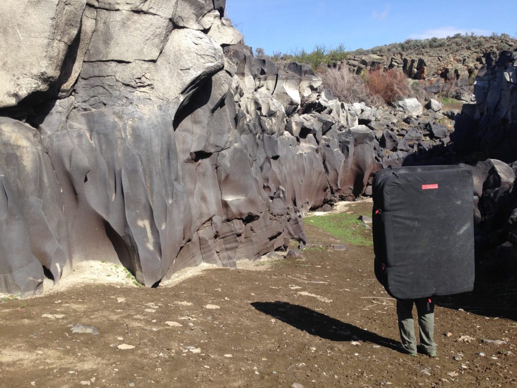 Doing some bouldering in The Channel. 