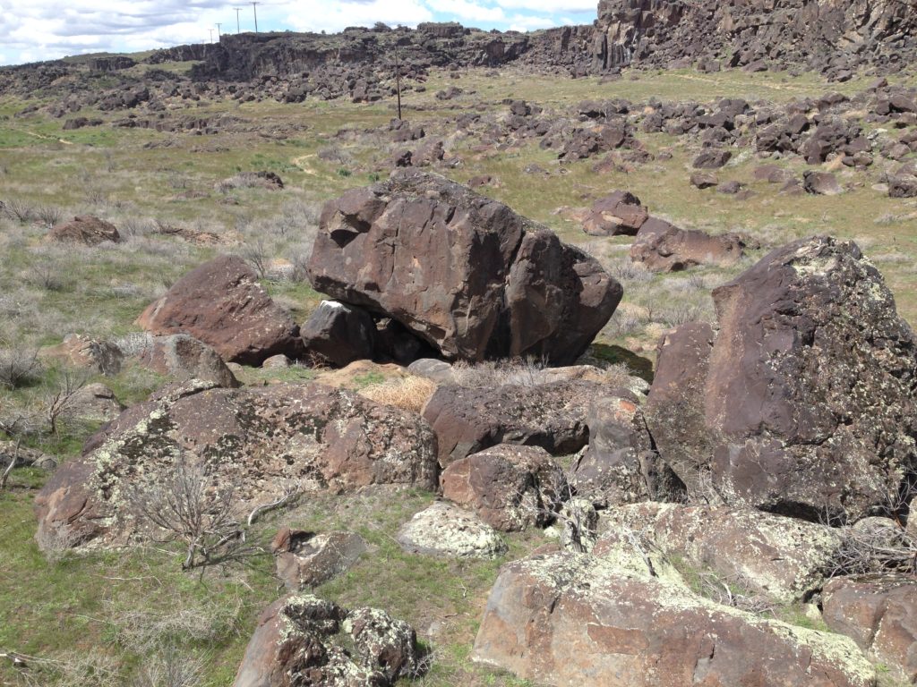 We found some really cool free standing boulders out there. 