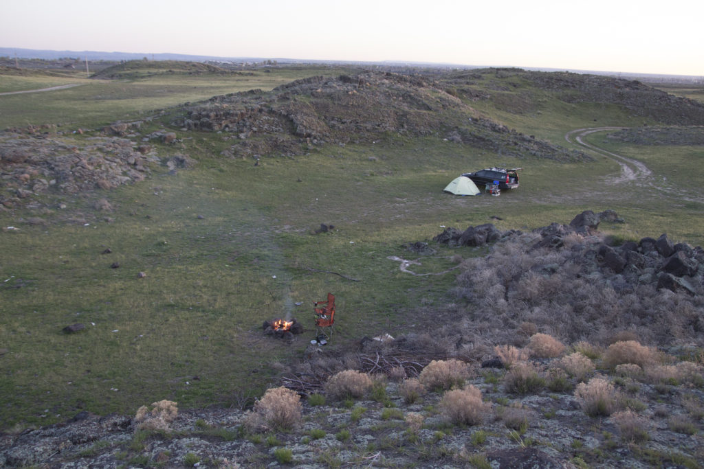 Just don't stick your head up above the hill until the 400 target shooters have retreated for the night. 