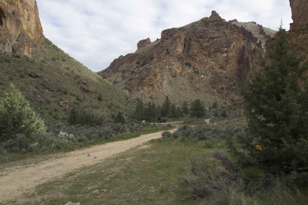 Our camp in Leslie Gulch, ID.