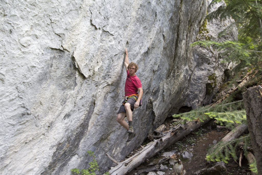 When there is only the two of us climbing (often the case) it's tough to get good climbing shots. So here I am just hanging out. 